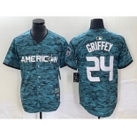 Men's Seattle Mariners #24 Ken Griffey Teal 2023 All Star Cool Base Stitched Jersey1