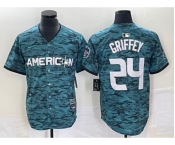 Men's Seattle Mariners #24 Ken Griffey Teal 2023 All Star Cool Base Stitched Jersey1