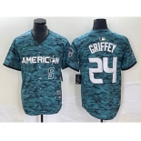 Men's Seattle Mariners #24 Ken Griffey Teal 2023 All Star Cool Base Stitched Jersey