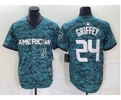 Men's Seattle Mariners #24 Ken Griffey Teal 2023 All Star Cool Base Stitched Jersey