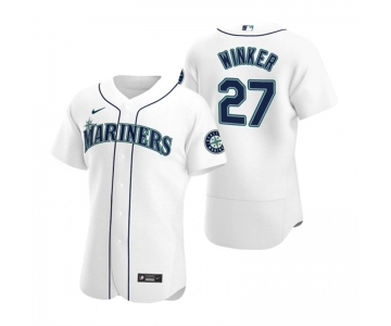 Men's Seattle Mariners #27 Jesse Winker White Flex Base Stitched Jersey