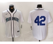 Men's Seattle Mariners #42 Jackie Robinson White Cool Base Stitched jersey