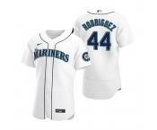 Men's Seattle Mariners #44 Julio Rodríguez White Flex Base Stitched Jersey