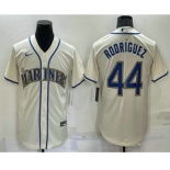 Men's Seattle Mariners #44 Julio Rodriguez Cream Stitched MLB Cool Base Nike Jersey