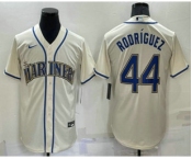 Men's Seattle Mariners #44 Julio Rodriguez Cream Stitched MLB Cool Base Nike Jersey