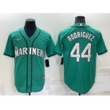 Men's Seattle Mariners #44 Julio Rodriguez Ray Green Stitched MLB Cool Base Nike Jersey