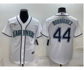 Men's Seattle Mariners #44 Julio Rodriguez White Stitched MLB Cool Base Nike Jersey