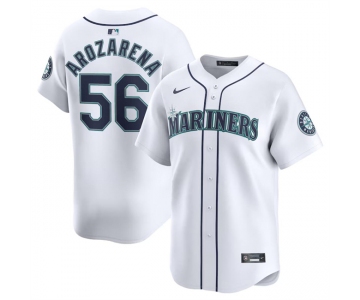 Men's Seattle Mariners #56 Randy Arozarena White 2024 Home Limited Stitched jersey