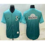 Men's Seattle Mariners Big Logo Nike Green Fade Jersey