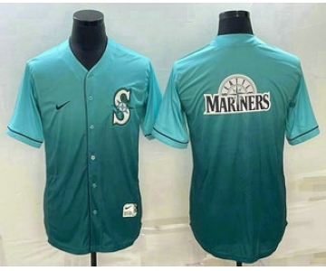 Men's Seattle Mariners Big Logo Nike Green Fade Jersey