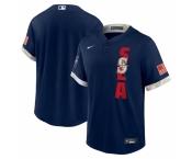 Men's Seattle Mariners Blank Nike Navy 2021 MLB All-Star Game Replica Jersey