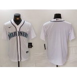 Men's Seattle Mariners Blank White Cool Base Stitched jersey