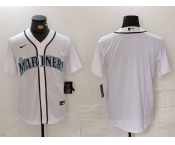 Men's Seattle Mariners Blank White Cool Base Stitched jersey