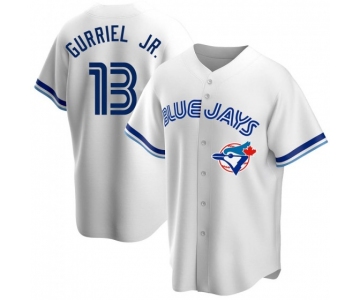 MEN'S TORONTO BLUE JAYS #13 LOURDES GURRIEL JR. WHITE HOME COOPERSTOWN COLLECTION JERSEY