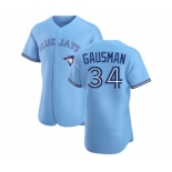 MEN'S TORONTO BLUE JAYS #34 KEVIN GAUSMAN BLUE POWDER ALTERNATE JERSEY