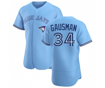 MEN'S TORONTO BLUE JAYS #34 KEVIN GAUSMAN BLUE POWDER ALTERNATE JERSEY