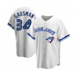 MEN'S TORONTO BLUE JAYS #34 KEVIN GAUSMAN WHITE HOME COOPERSTOWN COLLECTION JERSEY