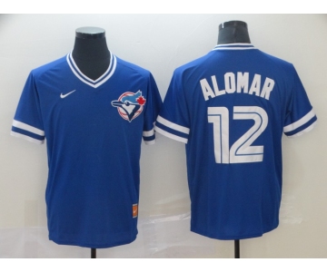 Men's Nike Toronto Blue #12 Roberto Alomar Blue M&N MLB Jersey