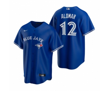 Men's Nike Toronto Blue Jays #12 Roberto Alomar Royal Alternate Stitched Baseball Jersey