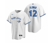 Men's Nike Toronto Blue Jays #12 Roberto Alomar White Home Stitched Baseball Jersey