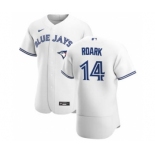 Men's Nike Toronto Blue Jays #14 Tanner Roark White Home 2020 Authentic Player Baseball Jersey