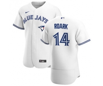 Men's Nike Toronto Blue Jays #14 Tanner Roark White Home 2020 Authentic Player Baseball Jersey