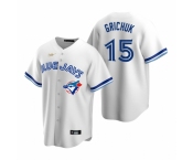 Men's Nike Toronto Blue Jays #15 Randal Grichuk White Cooperstown Collection Home Stitched Baseball Jersey