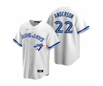 Men's Nike Toronto Blue Jays #22 Chase Anderson White Cooperstown Collection Home Stitched Baseball Jersey