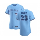 Men's Nike Toronto Blue Jays #23 Derek Fisher Light Blue Alternate 2020 Authentic Player Baseball Jersey