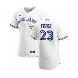 Men's Nike Toronto Blue Jays #23 Derek Fisher White Home 2020 Authentic Player Baseball Jersey