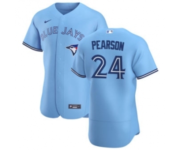 Men's Nike Toronto Blue Jays #24 Nate Pearson Light Blue Alternate 2020 Authentic Player Baseball Jersey