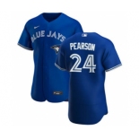 Men's Nike Toronto Blue Jays #24 Nate Pearson Royal Alternate 2020 Authentic Player Baseball Jersey