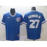 Men's Nike Toronto Blue Jays #27 Cuerrero JR. Blue M&N MLB Jersey