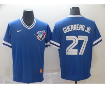 Men's Nike Toronto Blue Jays #27 Cuerrero JR. Blue M&N MLB Jersey