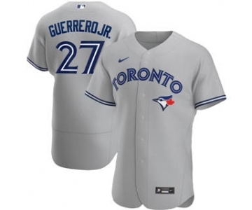 Men's Nike Toronto Blue Jays #27 Vladimir Guerrero Jr. 2020 Gray Road Authentic Player Baseball Jersey