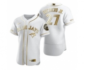 Men's Nike Toronto Blue Jays #27 Vladimir Guerrero Jr. White 2020 Authentic Golden Edition Baseball Jersey