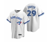 Men's Nike Toronto Blue Jays #29 Joe Carter White Cooperstown Collection Home Stitched Baseball Jersey