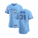 Men's Nike Toronto Blue Jays #31 Thomas Hatch Light Blue Alternate 2020 Authentic Player Baseball Jersey