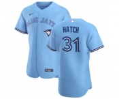 Men's Nike Toronto Blue Jays #31 Thomas Hatch Light Blue Alternate 2020 Authentic Player Baseball Jersey