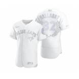 Men's Nike Toronto Blue Jays #32 Roy Halladay Platinum Baseball MVP Limited Player Edition Jersey