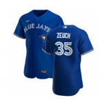 Men's Nike Toronto Blue Jays #35 T.J. Zeuch Royal Alternate 2020 Authentic Player Baseball Jersey