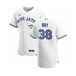 Men's Nike Toronto Blue Jays #38 Robbie Ray White Home 2020 Authentic Player Baseball Jersey