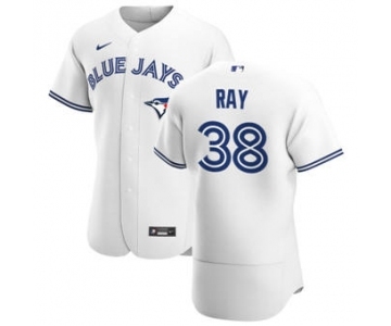 Men's Nike Toronto Blue Jays #38 Robbie Ray White Home 2020 Authentic Player Baseball Jersey