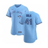 Men's Nike Toronto Blue Jays #41 Rafael Dolis Light Blue Alternate 2020 Authentic Player Baseball Jersey