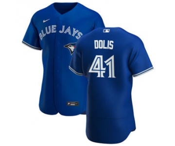 Men's Nike Toronto Blue Jays #41 Rafael Dolis Royal Alternate 2020 Authentic Player Baseball Jersey