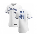 Men's Nike Toronto Blue Jays #41 Rafael Dolis White Home 2020 Authentic Player Baseball Jersey