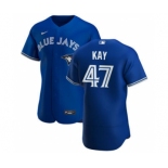 Men's Nike Toronto Blue Jays #47 Anthony Kay Royal Alternate 2020 Authentic Player Baseball Jersey