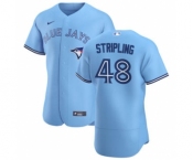 Men's Nike Toronto Blue Jays #48 Ross Stripling Light Blue Alternate 2020 Authentic Player Baseball Jersey