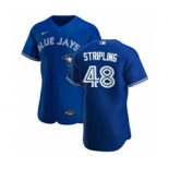 Men's Nike Toronto Blue Jays #48 Ross Stripling Royal Alternate 2020 Authentic Player Baseball Jersey