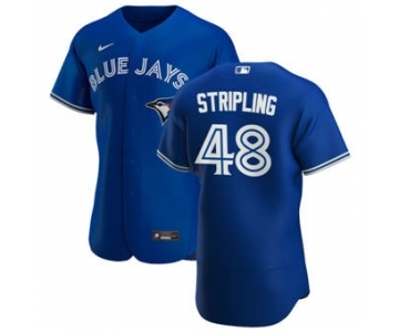 Men's Nike Toronto Blue Jays #48 Ross Stripling Royal Alternate 2020 Authentic Player Baseball Jersey